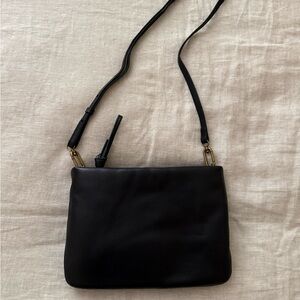Black Leather Crossbody Bag
